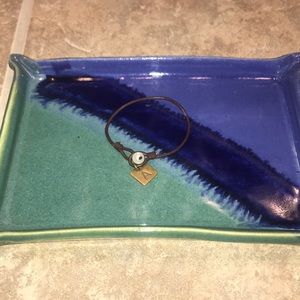 Leather strap bracelet